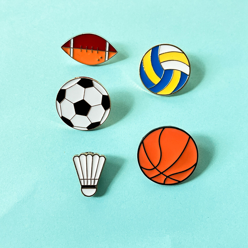 Badminton Icon - Conjunto de broches de bola esportiva