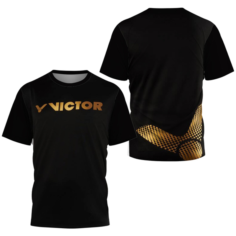 Badminton Asia - T-shirt respirável de secagem rápida masculina,