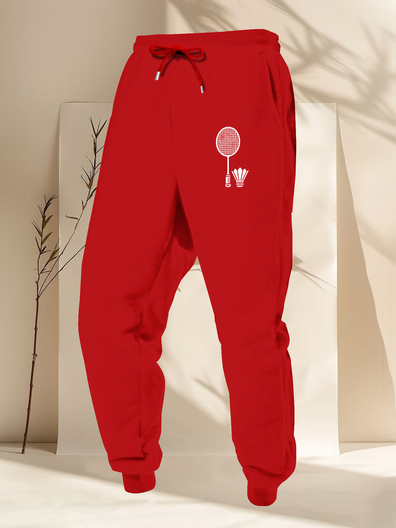 Badminton Icon - Calças de Moletom Masculinas Relaxadas com