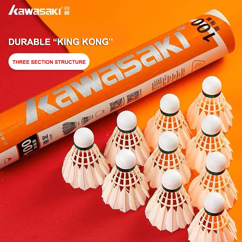 Badminton Nylon Shuttlecock - Kawasaki king kong 100/500 pena peteca