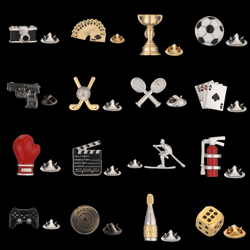 Badminton Icon - Broche masculino esportes poker dados badminton