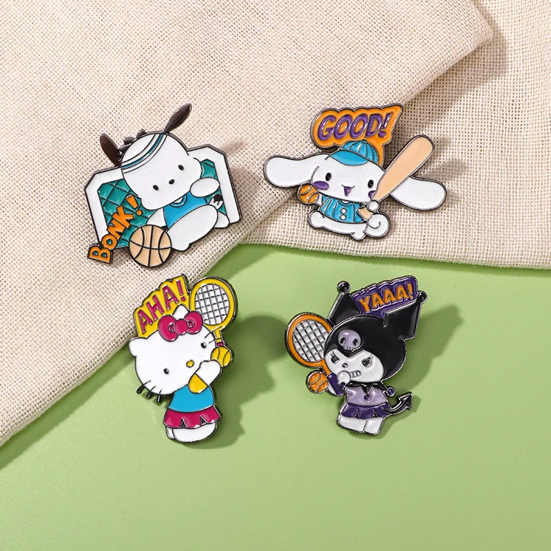 Badminton Icon - Distintivo de metal sanrio dos desenhos