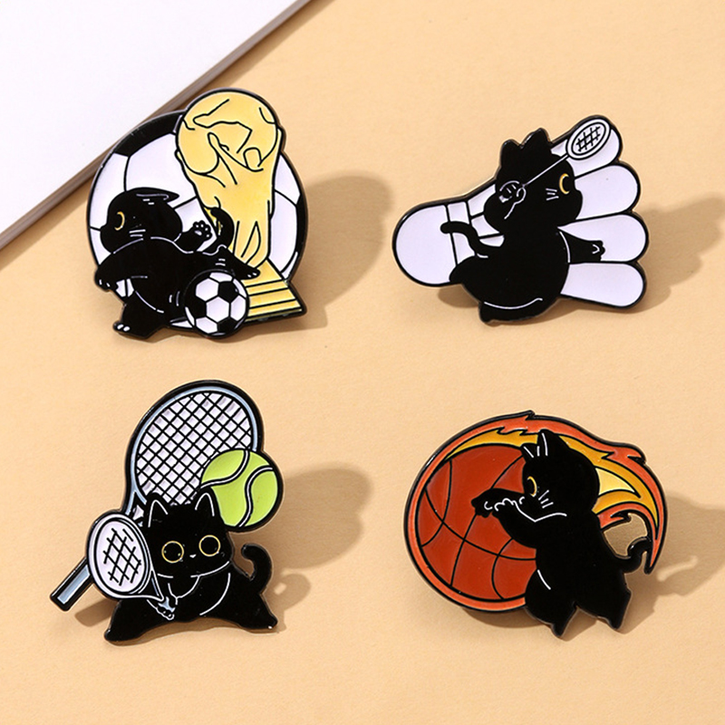 Bonito esporte gato preto esma - Badminton Icon avaliação e preço